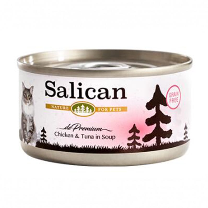 Salican 貓罐頭 清湯鮮雞肉+吞拿魚 85g (002878) (TBS)