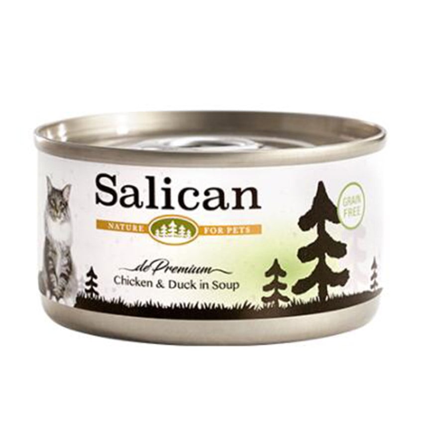 Salican 貓罐頭 清湯鮮雞肉+鴨肉 85g (002880) (TBS)
