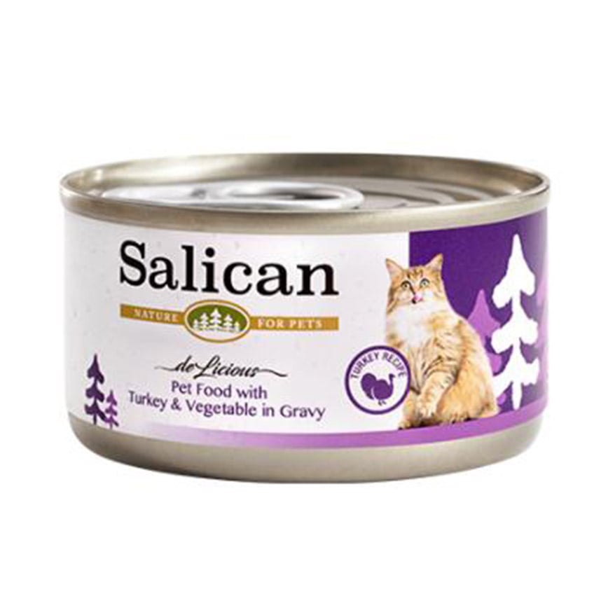 Salican 貓罐頭 肉汁火雞肉+蔬菜 85g (002884)