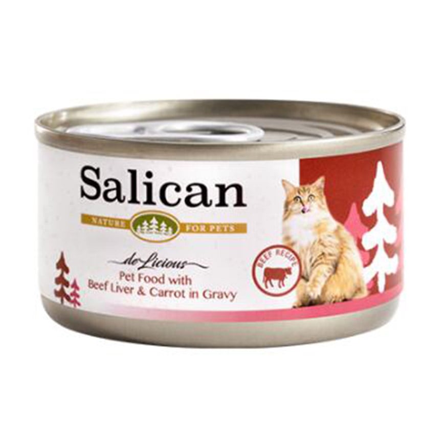 Salican 貓罐頭 肉汁牛肝+紅蘿蔔 85g (002885)