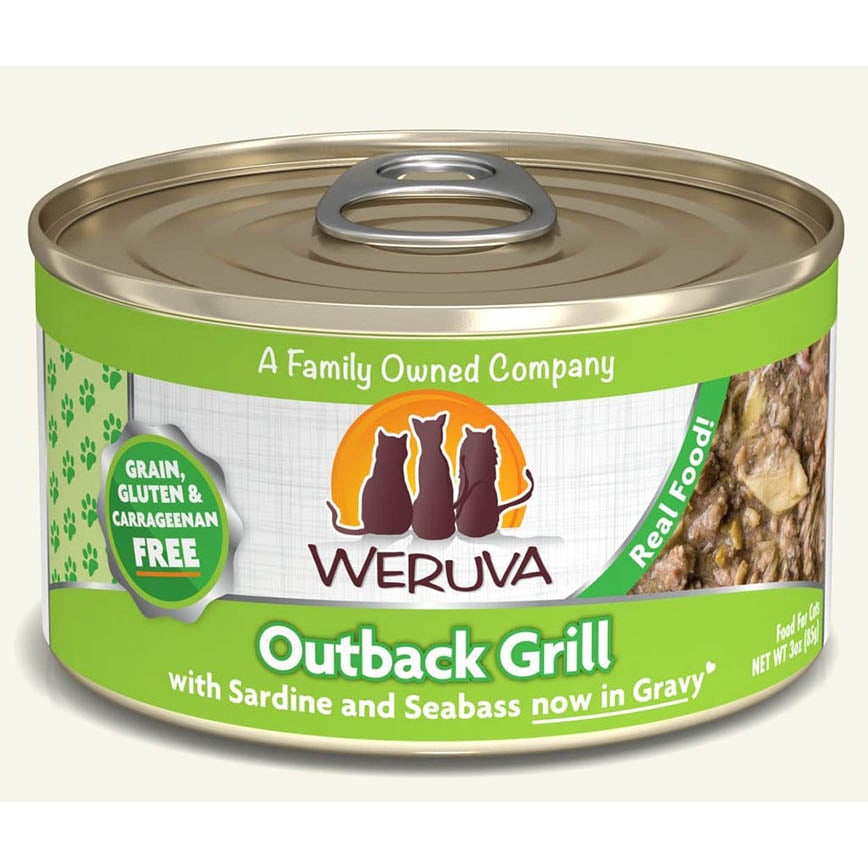 WeRuVa 經典系列 主食貓罐頭 野生澳洲鰺魚及金目鱸魚 156g (青綠) (001814)