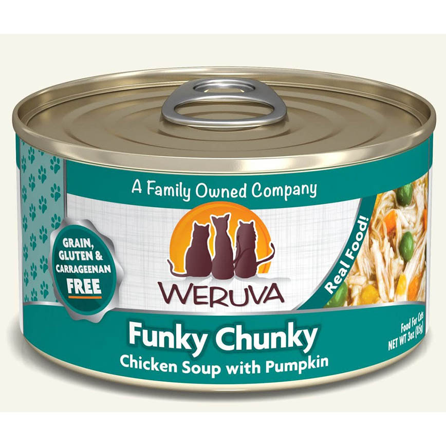 WeRuVa 貓罐頭 主食罐 無骨及去皮雞胸肉、南瓜 156g (深綠) (001858)