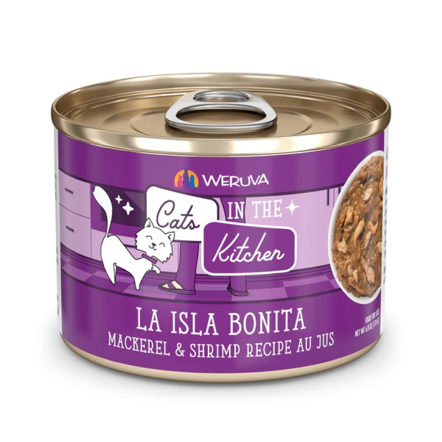 WeRuVa 貓罐頭 主食罐 廚房系列 鯖魚、蝦、美味肉汁 La Isla Bonita 170g (紅) (001860)