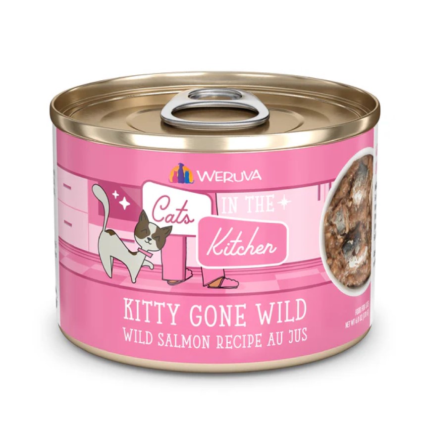 WeRuVa 貓罐頭 主食罐 廚房系列 野生三文魚及魚湯 Kitty Gone Wild 170g (001862)