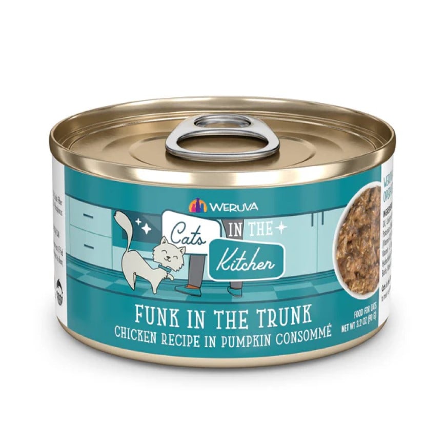 WeRuVa 貓罐頭 主食罐 廚房系列 雞湯、無骨及去皮雞胸肉、南瓜 Funk in the Trunk 90g (001048)