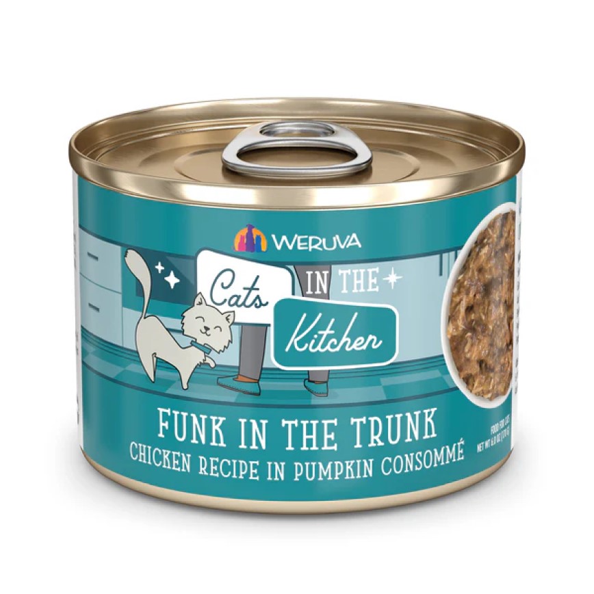 WeRuVa 貓罐頭 主食罐 廚房系列 雞湯、無骨及去皮雞胸肉、南瓜 Funk in the Trunk 170g (001863)