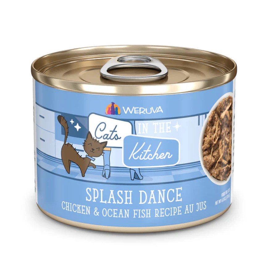 WeRuVa 貓罐頭 主食罐 廚房系列 走地雞、海洋魚、美味肉汁 Splash Dance 170g (001822)
