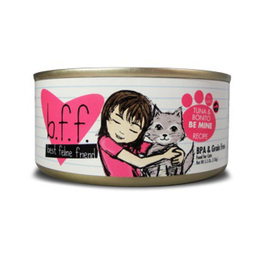 b.f.f. 主食貓罐頭 野生吞拿魚及鰹魚 Tuna & Bonito Be Mine Recipe 156g (粉紅) (001871)