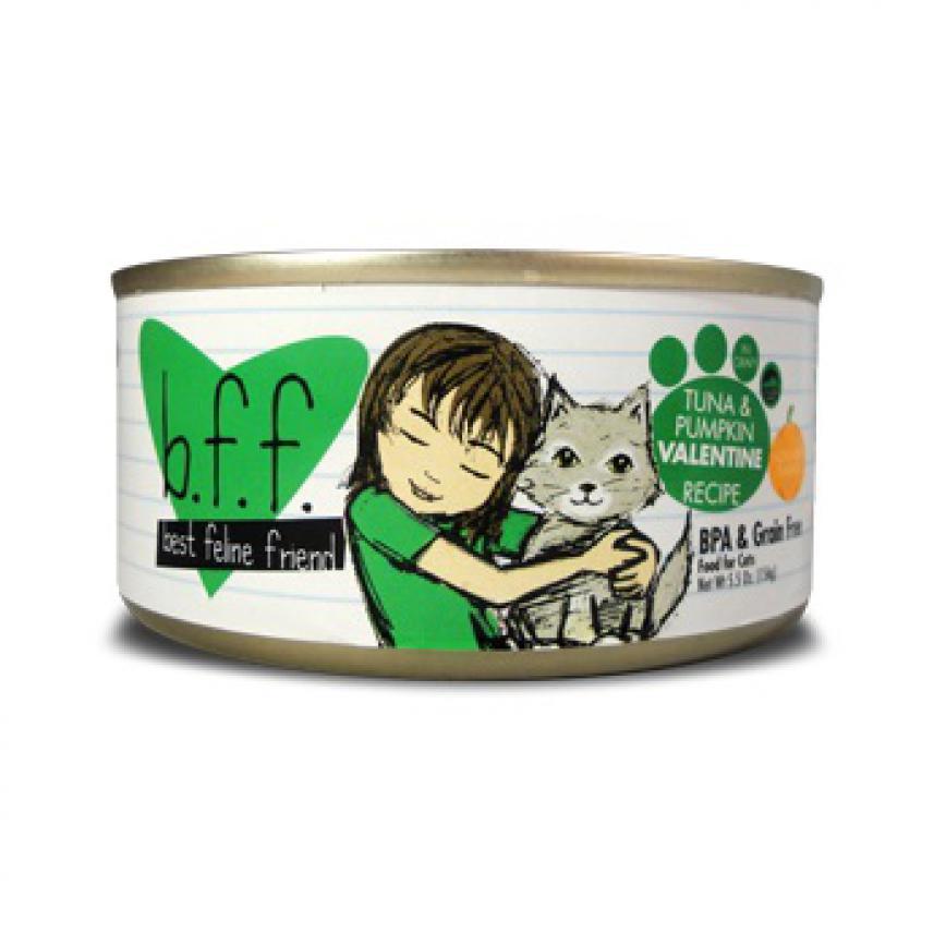 b.f.f. 主食貓罐頭 野生吞拿魚及南瓜 Tuna & Pumpkin Valentine Recipe 156g (綠) (001873)