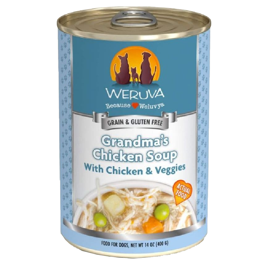WeRuVa 狗罐頭 經典系列 無骨去皮雞胸肉+蔬菜 Grandma's Chicken Soup 400g (深藍) (002637)