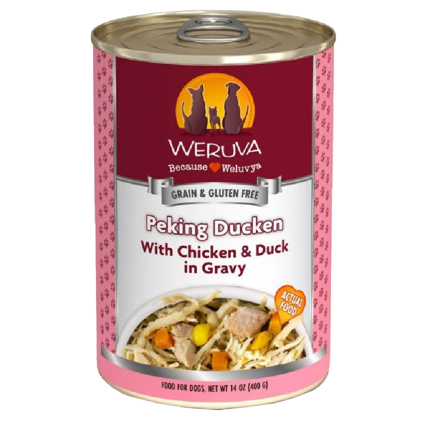 WeRuVa 狗罐頭 經典系列 無骨去皮雞胸肉+鴨胸肉 Peking Ducken 400g (深紅) (002639)