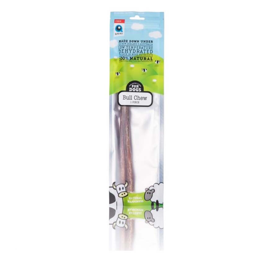 Alfa Pet 新西蘭風乾脫水無穀物狗小食 牛鞭 Bull Chew for Dogs 1pcs (000004)
