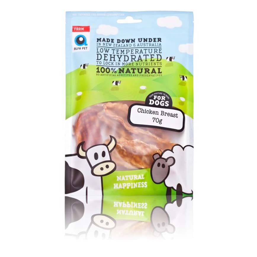 Alfa Pet 新西蘭風乾脫水無穀物狗小食 雞胸肉 Chicken Breast for Dogs 70g (000006)
