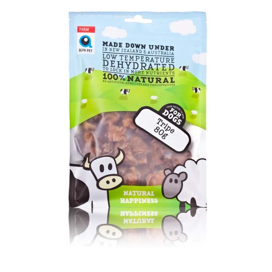 Alfa Pet 新西蘭風乾脫水無穀物狗小食 羊肚 Lamb Tripefor Dogs 80g (000009) (TBM)