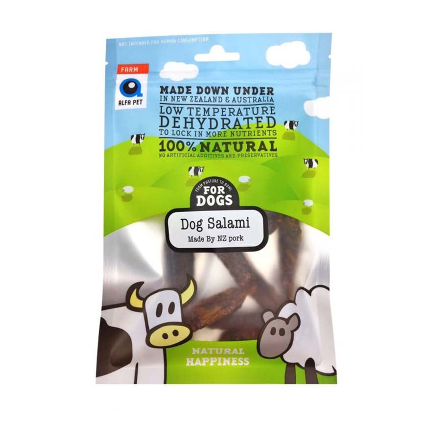 Alfa Pet 新西蘭風乾脫水無穀物狗小食 莎樂美腸 Dog Salami for Dogs 100g (002521)