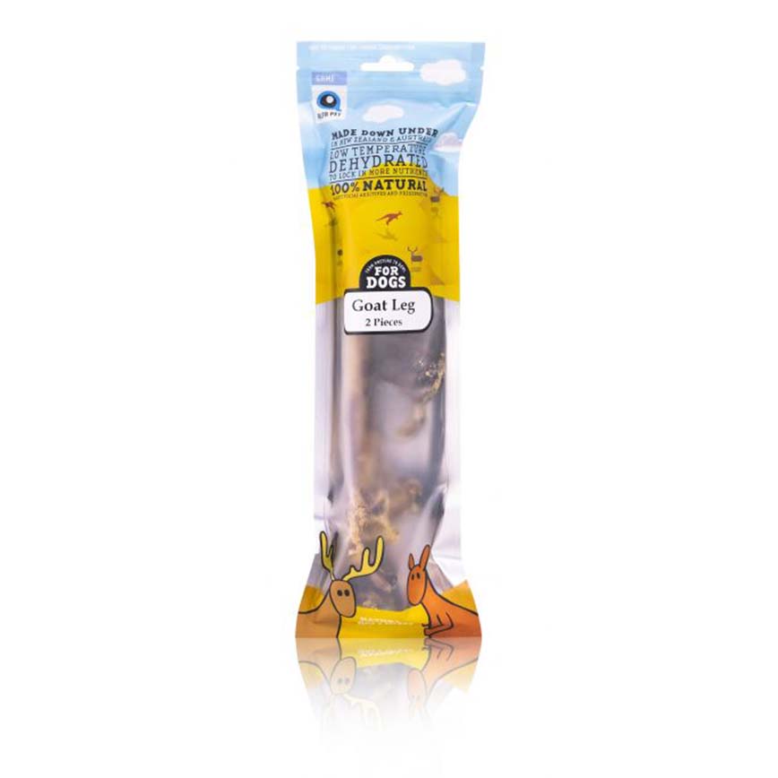 Alfa Pet 新西蘭風乾脫水無穀物 狗小食 山羊腿 Goat Leg for Dogs 2pcs (002232)