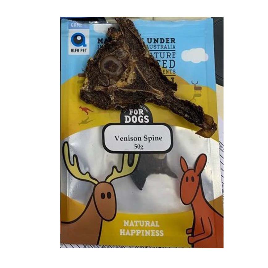 Alfa Pet 新西蘭風乾脫水無穀物 狗小食 鹿脊椎 Venison Spine for Dogs 200g (002795)