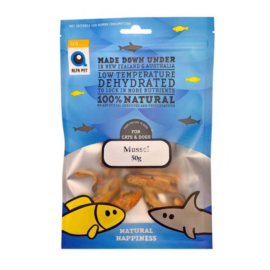 Alfa Pet 新西蘭風乾脫水無穀物 狗小食 青口 Mussel for Dogs 50g (0002522)