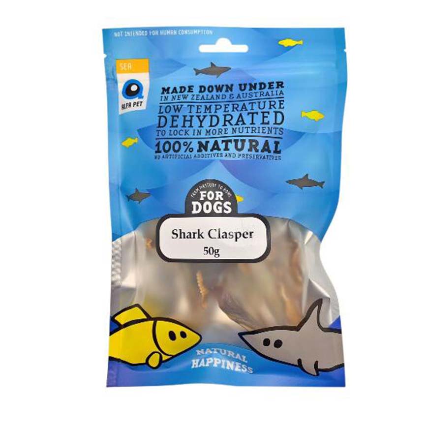Alfa Pet 新西蘭風乾脫水無穀物 狗小食 鯊魚鞭 Shark Clasper for Dogs 50g (0002525)