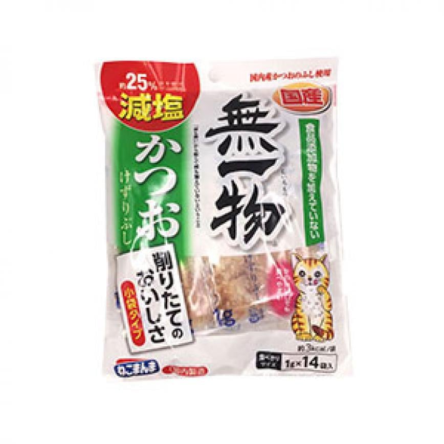 日本無一物 刨花魚片 低鹽鰹魚味 1g×14袋 (綠細)