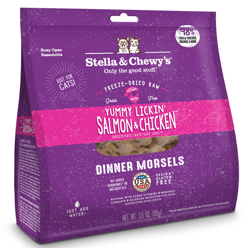 Stella & Chewy's 貓糧 Dinner Morsels 凍乾生肉主食糧 三文魚及雞肉配方 18oz (SC103)