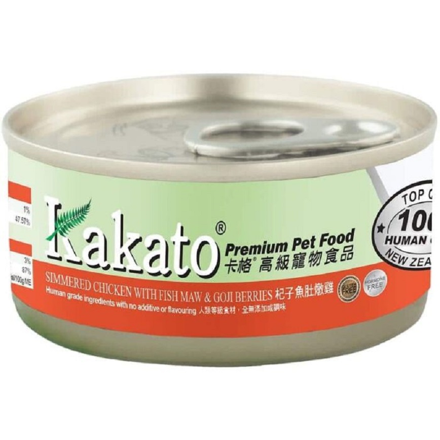 Kakato 罐頭 貓狗罐頭 杞子魚肚燉雞 70g (貓狗共用) (TD0711THK)