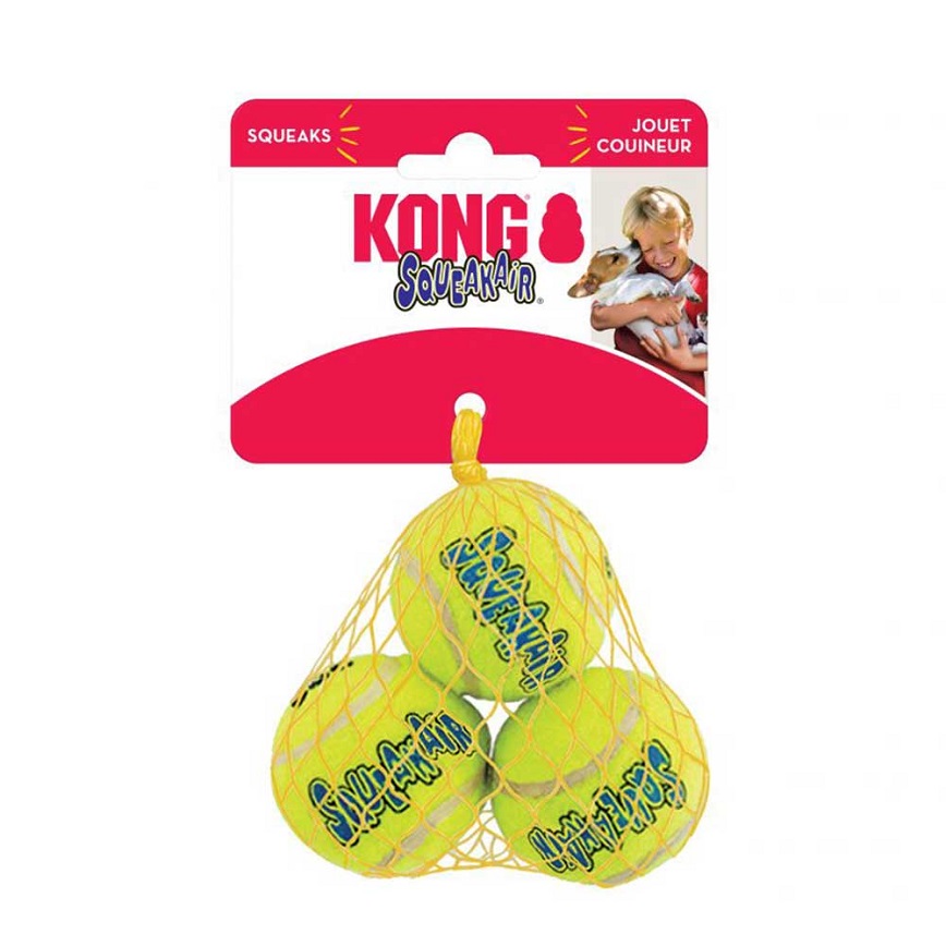 KONG SqueakAir Ball for Dog Medium 3 in Pack
