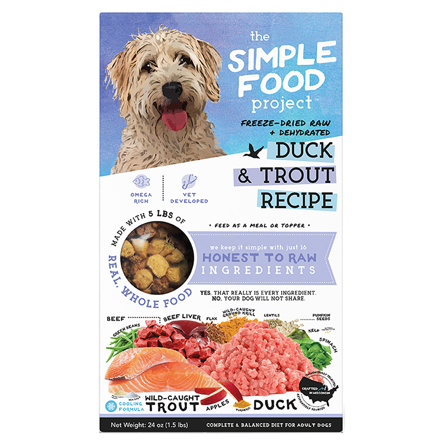 The Simple Food Project 全犬狗糧 凍乾脫水系列 鴨及鱒魚 1.5lbs