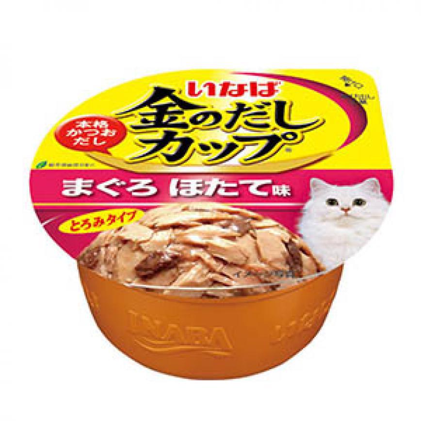 CIAO 貓罐頭 日本金湯鰹味杯 金槍魚．干貝味 70g