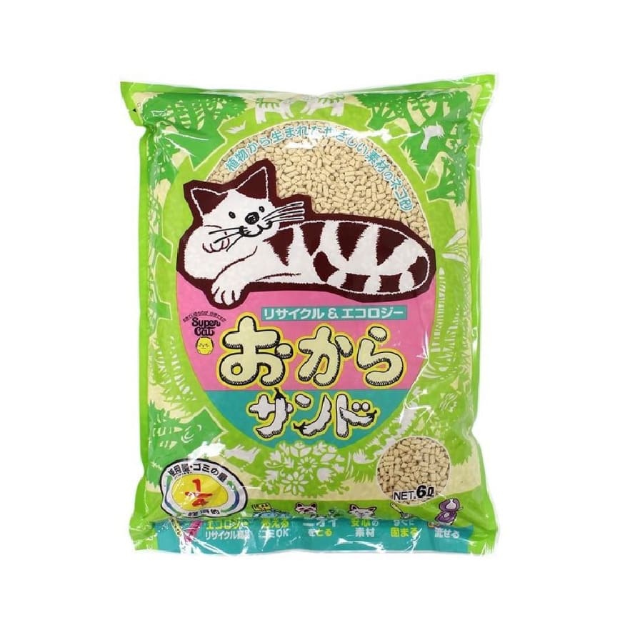 日本Super Cat 天然環保 豆腐貓砂 6L (青綠) (停售)