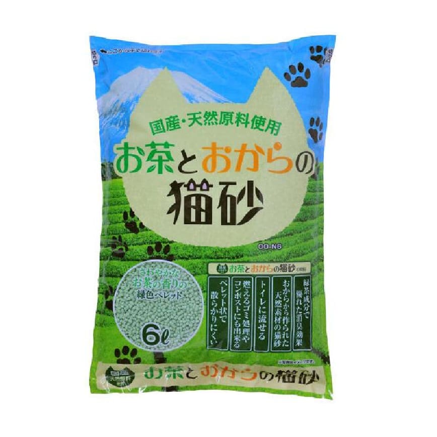 日本Hitachi 豆腐貓砂 天然原料使用 綠茶味 6L (停售)