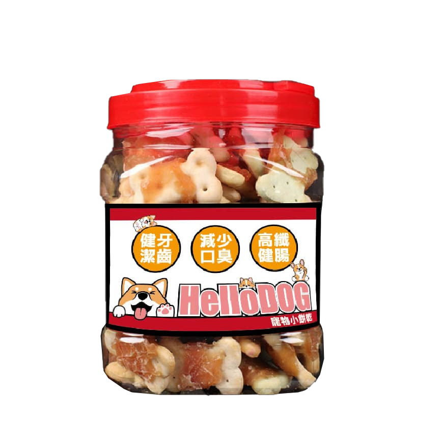 HelloDOG Doggy Treats 磨牙潔齒除口臭 雞肉繞狗餅乾 600g