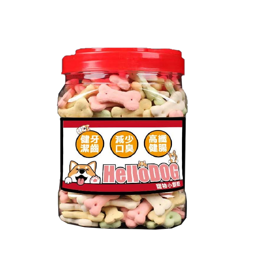 HelloDOG Doggy Treats 磨牙潔齒除口臭狗餅乾 骨頭型 600g