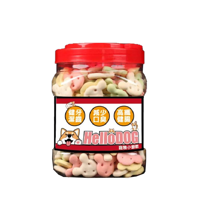 HelloDOG Doggy Treats 磨牙潔齒除口臭狗餅乾 老鼠型 600g