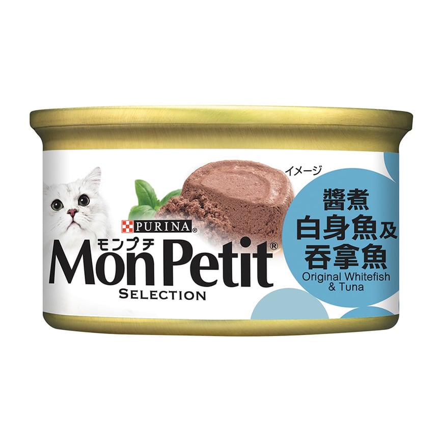 MonPetit 貓罐頭 至尊系列 醬煮白身魚及吞拿魚 85g (醬煮系列) (淺藍) (NE12341827)