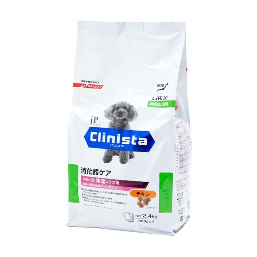 日本Petline jP Style Clinista 狗狗消化腸胃健康維持乾糧 幼犬適用 雞肉味 2.4kg (綠桃紅)