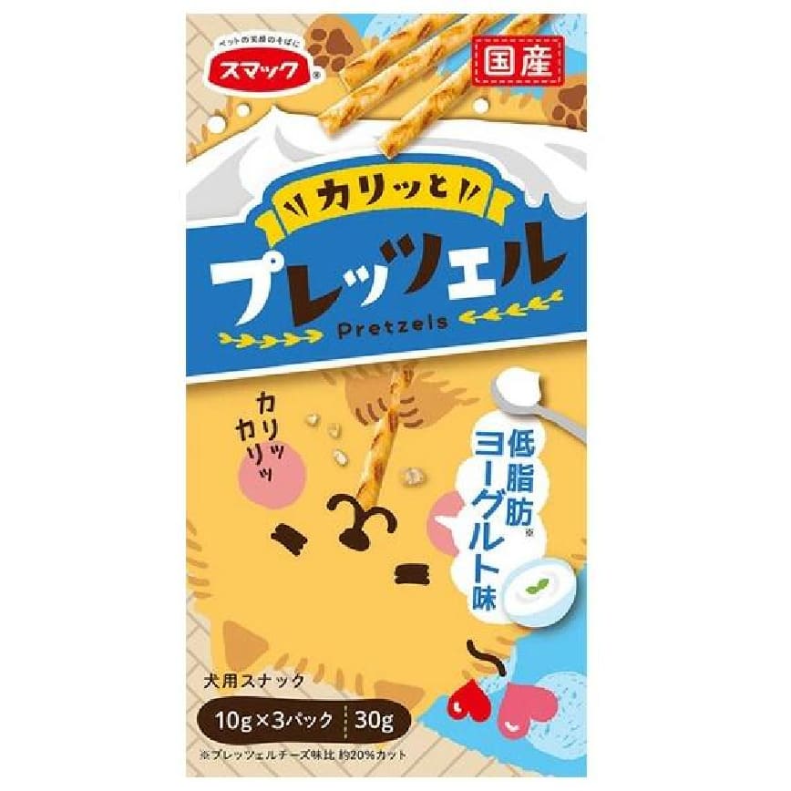 日本SMACK 狗狗百力滋 Dog Pretz 低脂肪 乳酪味 30g (藍)