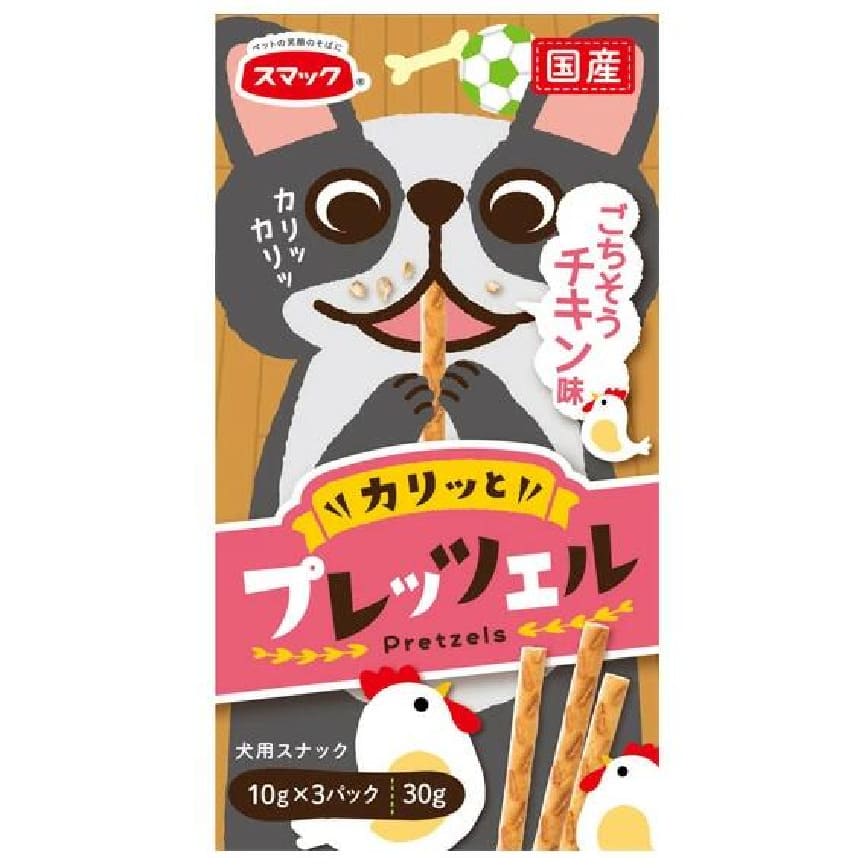 日本SMACK 狗狗百力滋 Dog Pretz 雞肉味 30g (粉紅)