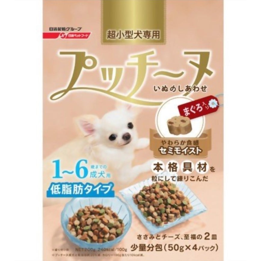 日本Petline Putti Lnu 軟粒低脂肪狗糧 一歲或以上 金槍魚味 200g (碧綠) (NPI020)