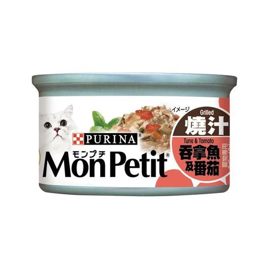 MonPetit 貓罐頭 至尊系列 吞拿魚及番茄 85g (野菜系列) (淺藍粉紅) (12539856)