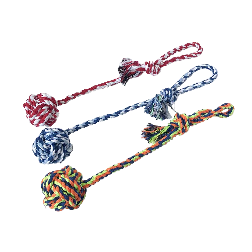 HelloDOG 玩具嚴選 狗狗磨牙互動訓練玩具 拔河拉力球 1個