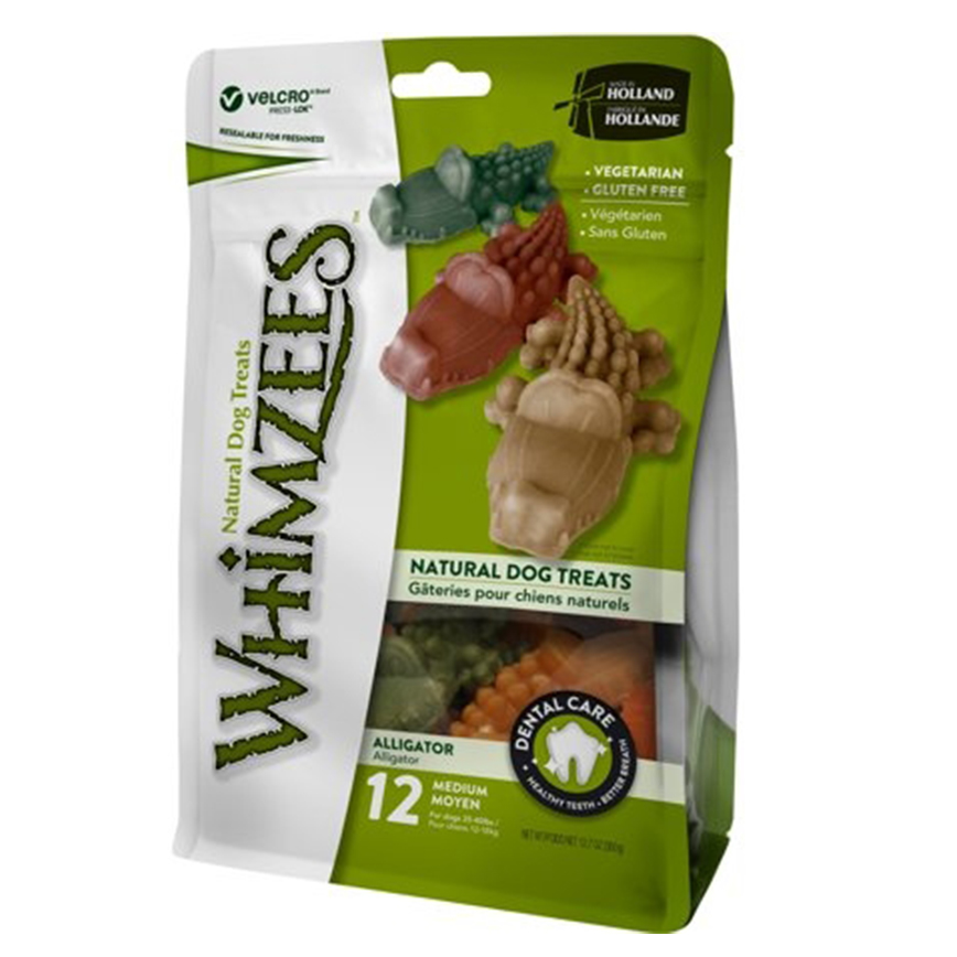 WHIMZEES 中型犬用鱷魚形趣味潔齒骨 12.7oz (WHZ320)