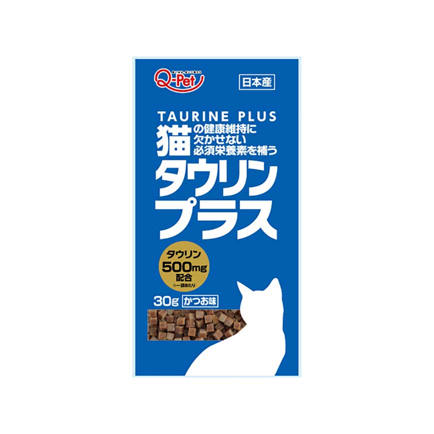 日本Q-PET 貓零食 牛磺酸及魚 30g (藍) (停售)