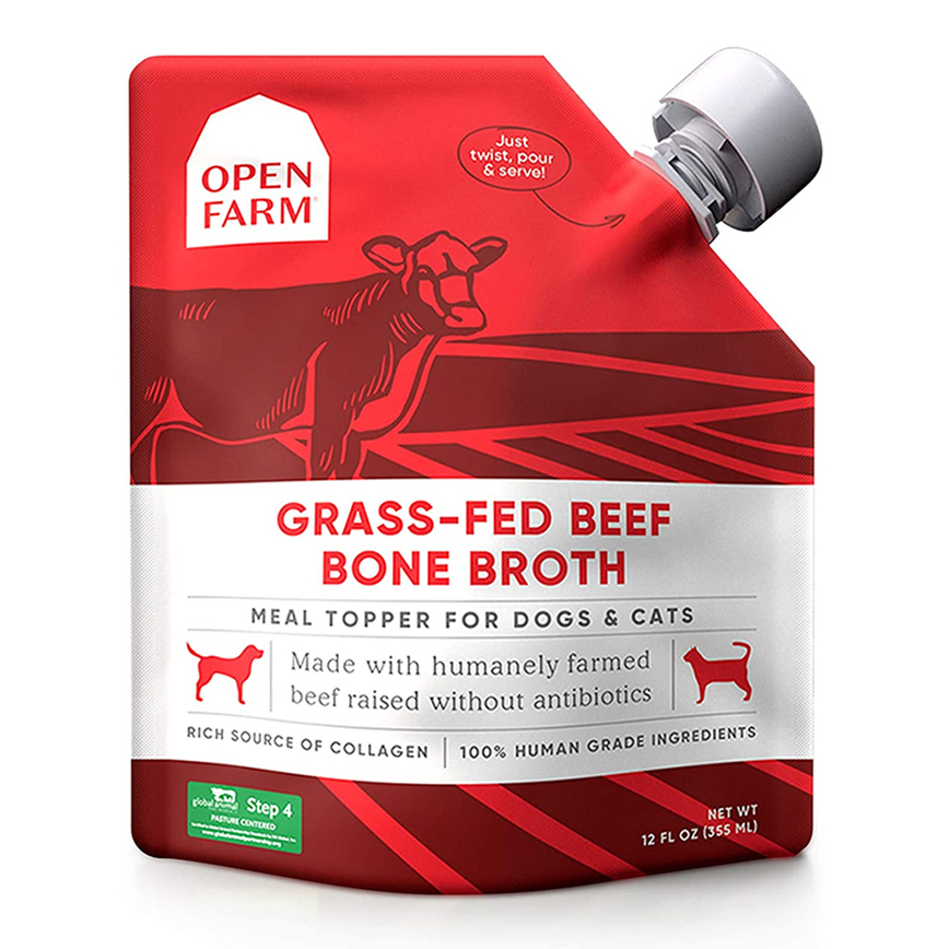 Open Farm 草飼牛肉鮮熬骨湯 12fl oz (貓犬用) (OF-BB-B) (紅)