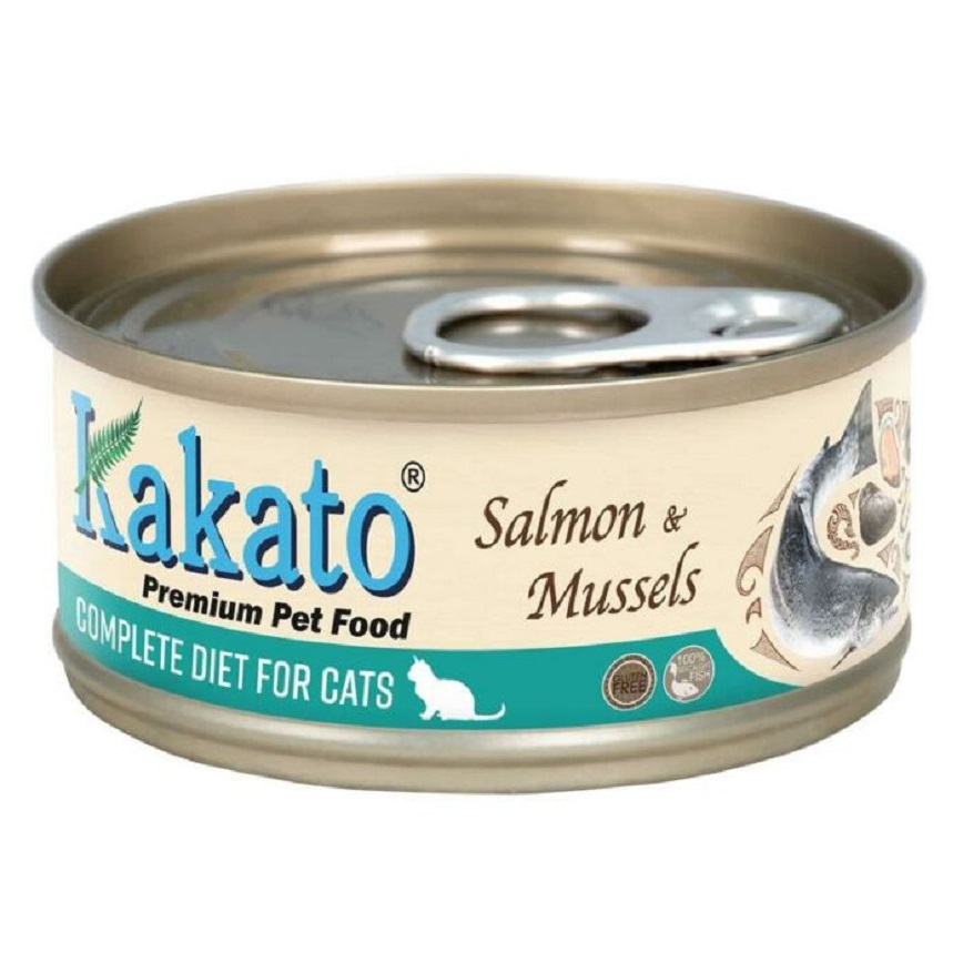 Kakato 主食罐 貓罐頭 三文魚及青口 70g (TD0761EIN)