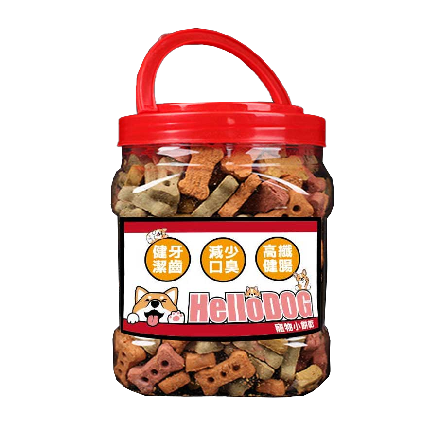 HelloDOG Doggy Treats 磨牙潔齒除口臭 牛肉蔬果纖維餅乾 600g