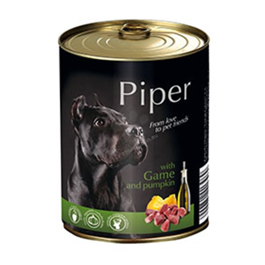 Piper 黑鑽狗罐頭系列 成犬配方 野味+南瓜 800g (PG800)