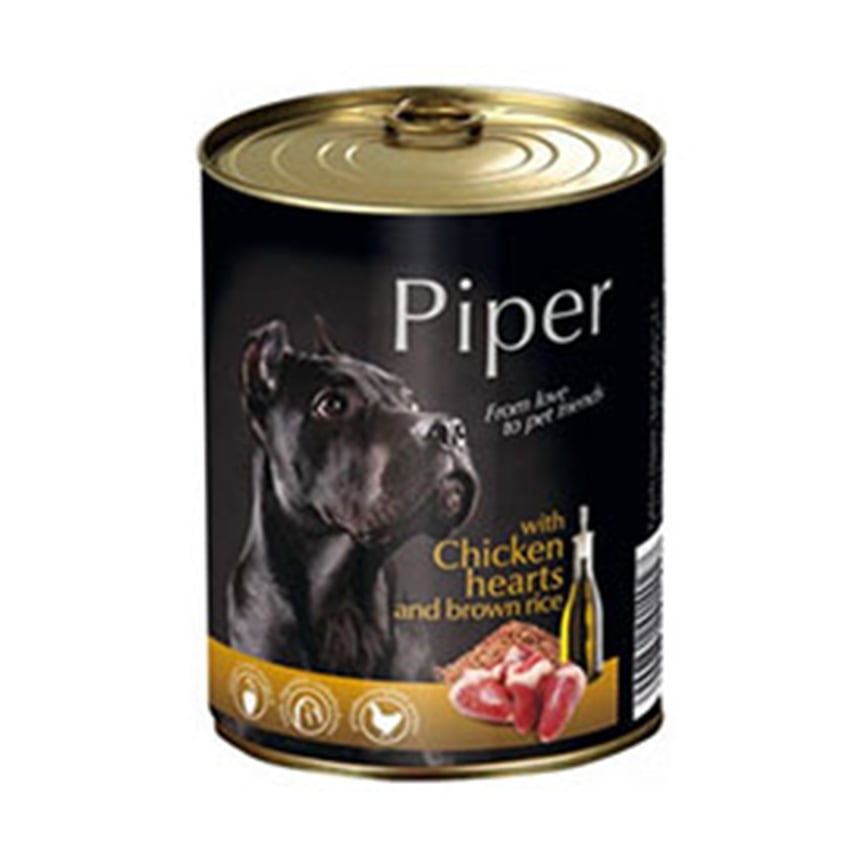 Piper 黑鑽狗罐頭系列 成犬配方 雞心+糙米 400g (PCH400)