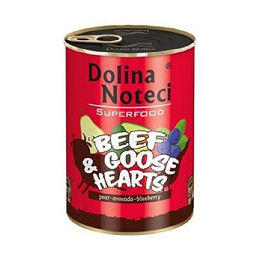Dolina Noteci 狗罐頭 牛+鵝心 400g (DBG400)