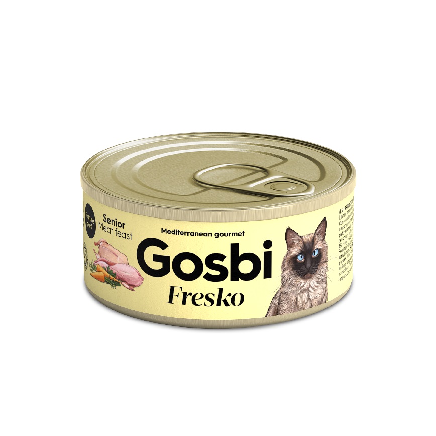 Gosbi Fresko 無穀物貓罐頭 老貓配方 肉類盛宴 70g (GFMFS70)